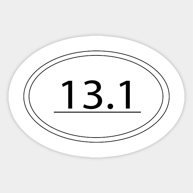 Half marathon - 13.1 - thirteen half marathon runner Sticker by First look